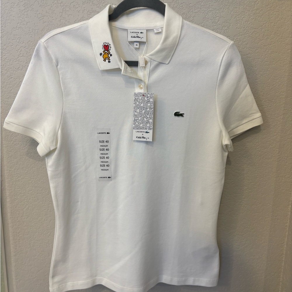 Lacoste x Keith Haring White Polo